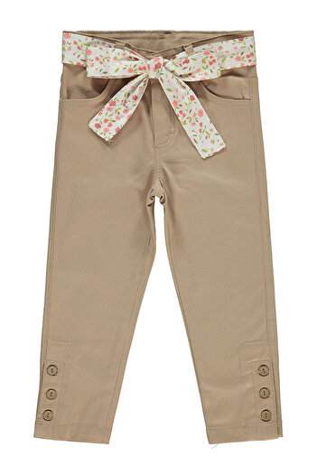 LC Waikiki Girls' Pants 2-5 Years Old Beige