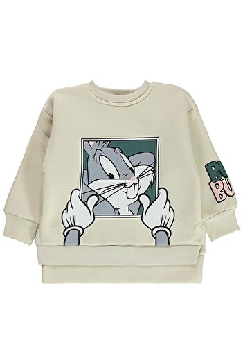 LC Waikiki Bugs bunny girl sweatshirt 2-5 years old chalk