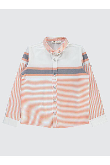 LC Waikiki Boys' Shirt 6-9 Years Old Coral