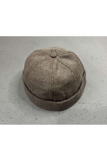 ZERAMİNE Wool Textured Unisex Fisherman Hat – Vintage Docker Model - Lined - Velcro Fastener