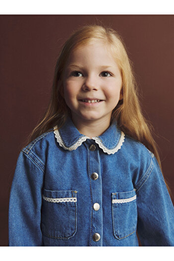 LC Waikiki Create Your Style from Uzg Store |   Baby Collar Girl's Jean Jacket