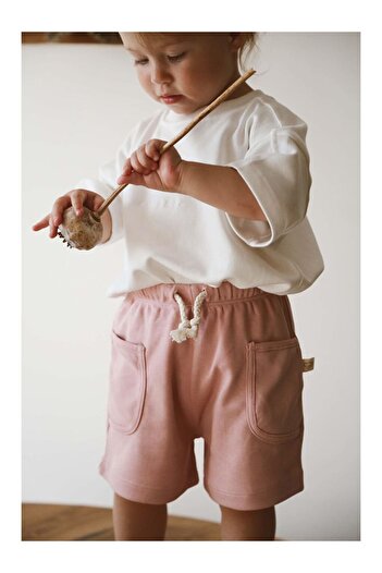 LC Waikiki Pink Basic Children's Shorts with Pockets
