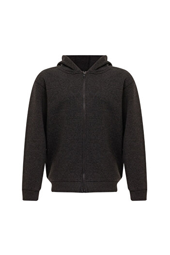 LC Waikiki Ku Basic 18Kds01 4Pr Anthracite Boys' Tracksuit Top