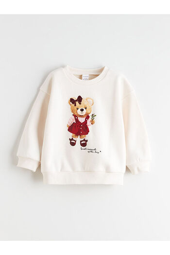 LC Waikiki Teddy Bear Printed Girls' Sweatshirt and Leggings Pants