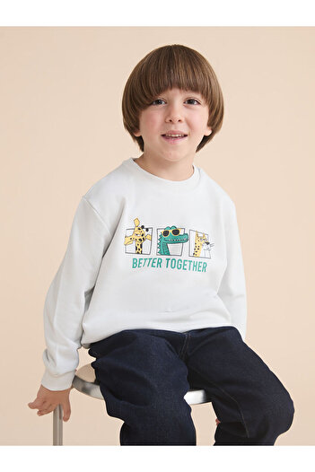 LC Waikiki Animal Printed Boys' Sweatshirt