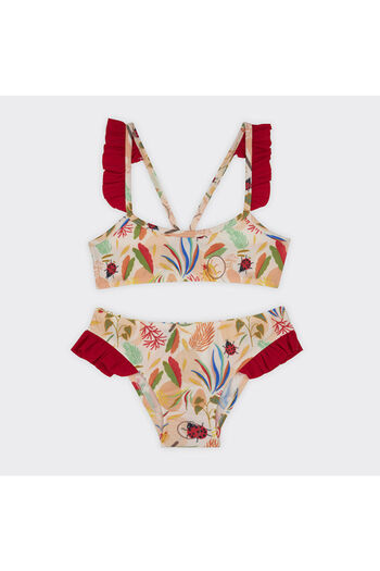LC Waikiki Girl's Floral Patterned Bikini Multi
