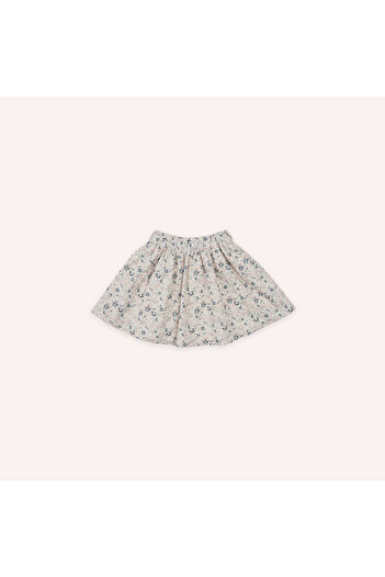 LC Waikiki Girl's Floral Patterned Skirt White