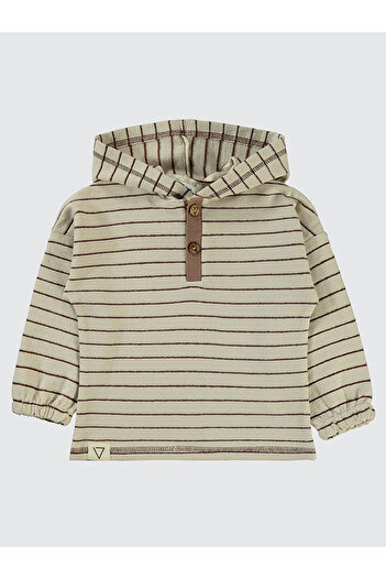 LC Waikiki Boy's Sweatshirt 2-5 Years Stone Color