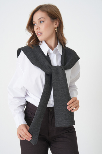 saint majesta 100% Acrylic Knitwear Shoulder Shawl Women's Office Daily Fashion Scarf