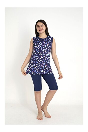 LC Waikiki Girls' Sleeveless Tights Swimsuit 3508