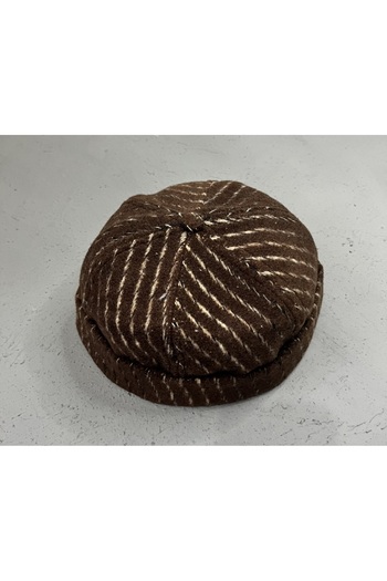 ZERAMİNE Wool Textured Unisex Fisherman Hat – Vintage Docker Model - Lined - Velcro Fastener