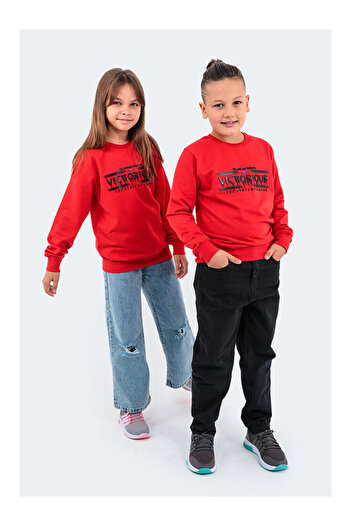 LC Waikiki Duna Unisex Children's Sweatshirt Red