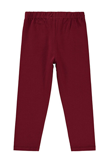 LC Waikiki Girls' Tights 6-9 Years Old Burgundy