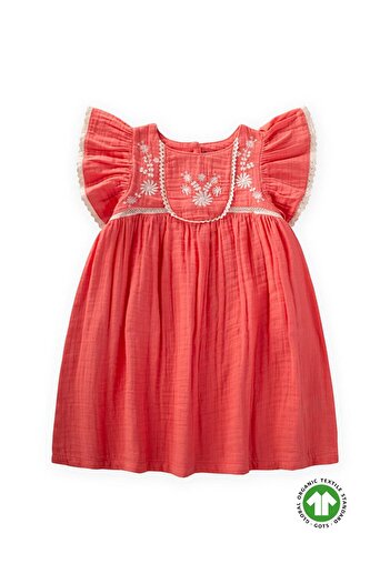 LC Waikiki Girl's Embroidered Muslin Dress