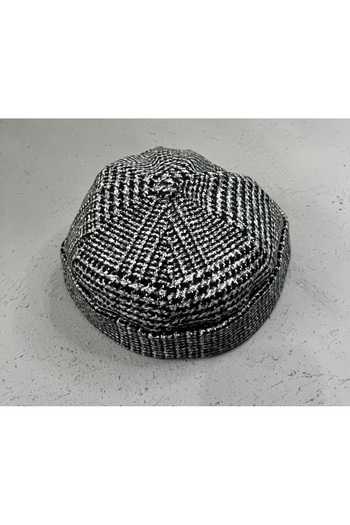 ZERAMİNE Wool Textured Unisex Fisherman Hat – Vintage Docker Model - Lined - Velcro Fastener