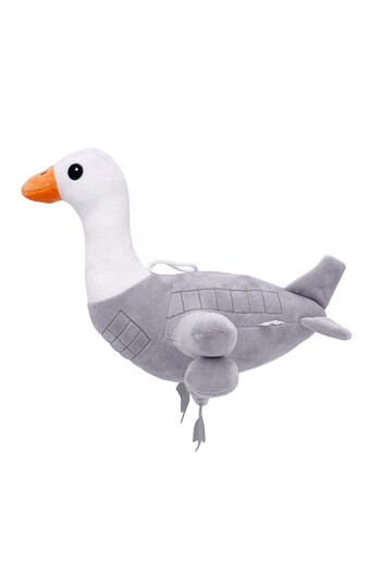 OEM Italian Brainrot Plush Toy with Hanger, Bombombini Gusini Gang Model, 24x23 cm, Grey White