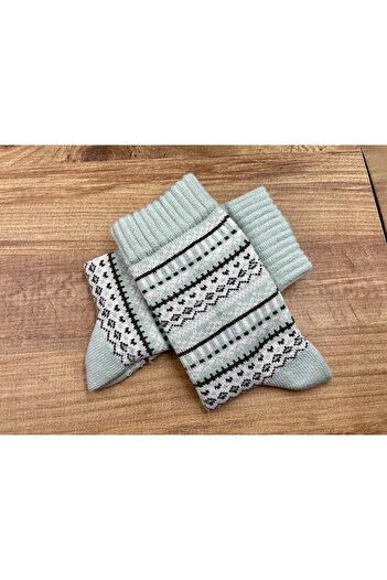 magıcgrange Wool Knitted Ethnic Patterned Unisex Socks |   Warm, Comfortable and Original Winter Style |