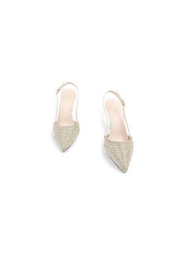 ENDİCAN 139 961-1 Women's High Heel Shoes Battal Gold Mirror