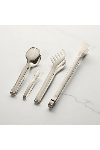 Hisar Servicing Tongs Set - 4 Pieces Grill Pasta Pastry Candy Tongs Set