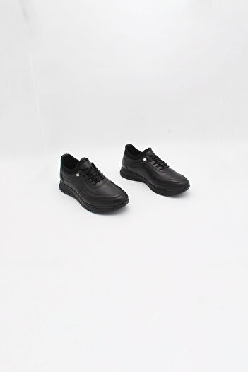 ENDİCAN 234 03 Men's Genuine Leather Shoes Black Nappa