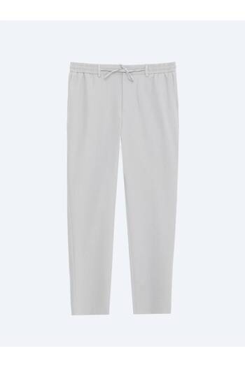 Kip Gray Plain Woven Jogging Fit Casual Trousers