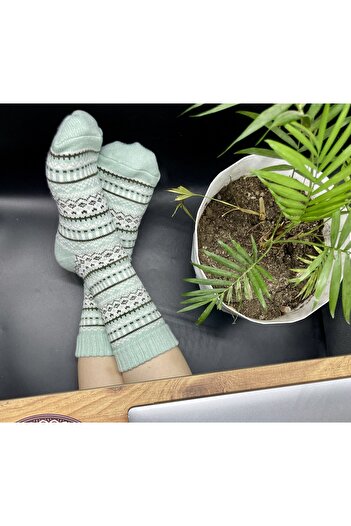 magıcgrange Wool Knitted Ethnic Patterned Unisex Socks |   Warm, Comfortable and Original Winter Style |