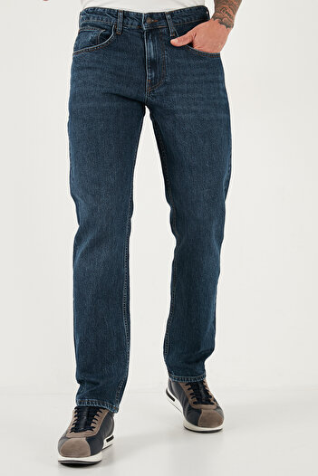 Buratti Stretch Cotton Comfort Fit High Waist Pipe Leg Jeans Men's Denim Pants 4400C04Texas