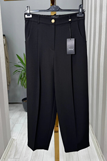Sentez Roma Pleated Trousers with Elastic Back Sz-5567