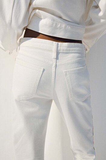 H&M Straight Regular Side-striped jeans