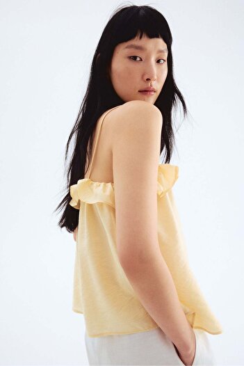 H&M Frill-trimmed strappy top