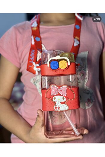 Generic Sanrio My Melody Bunny Plastic Water Bottle for Kids, School & Picnics