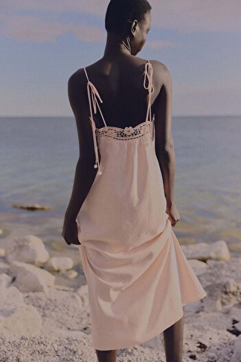 H&M Broderie anglaise tie-strap dress