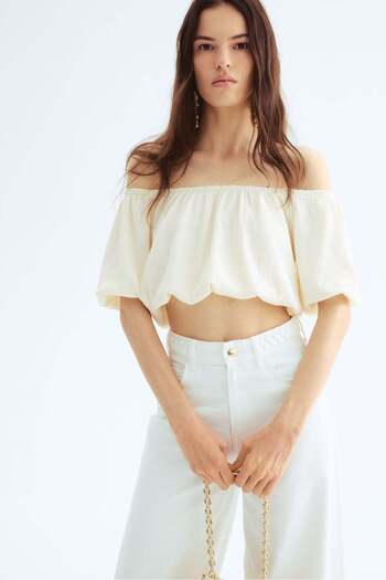 H&M Cropped off-the-shoulder top