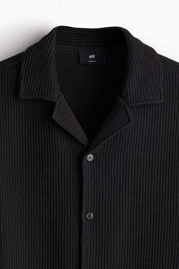 H&M Loose Fit Ribbed resort shirt