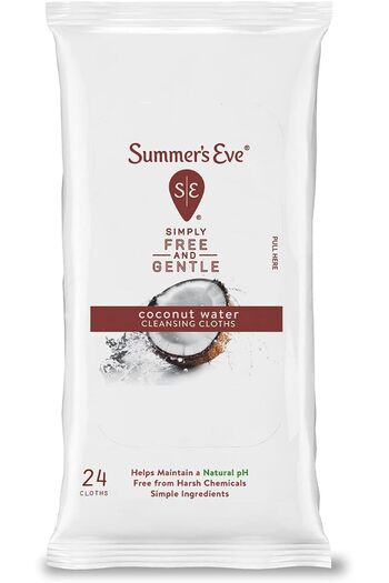 Summer's Eve Natural Summers Eve Cleansing Cloths for Women - Coconut Scent