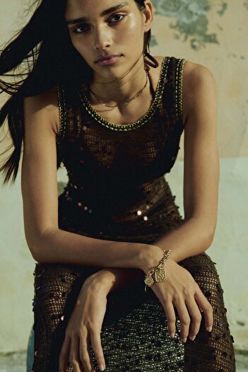 H&M Sequined net dress