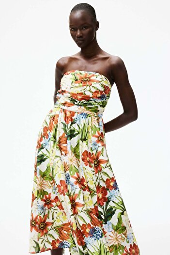 H&M Pleated bandeau dress