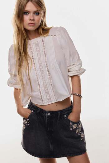 H&M Denim mini skirt