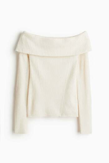 H&M Rib-knit off-the-shoulder top