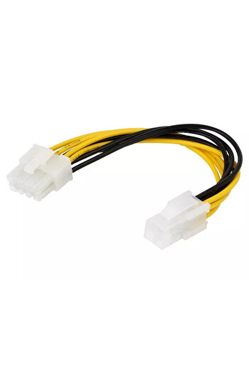 OEM Cable: power supply ATX P4 male EPS 8 pin female 0.15m AKYGA AK-CA-10