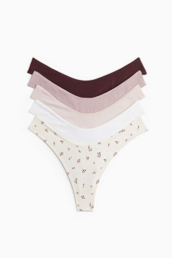 H&M 5-pack cotton thong briefs