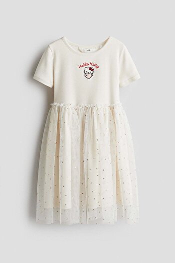H&M Motif-detail tulle skirt dress