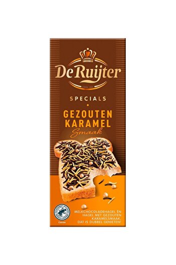 De Ruijter Milk chocolate flakes with salted caramel – Holland 200g