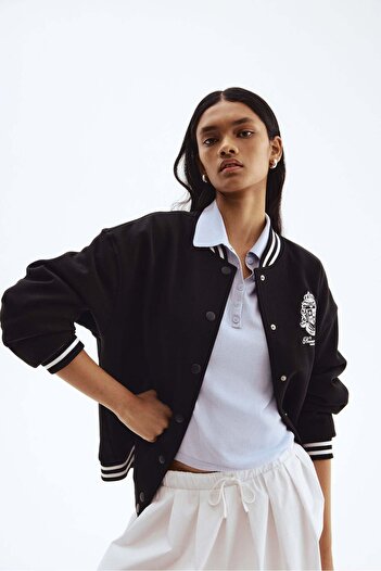H&M Motif-detail baseball jacket