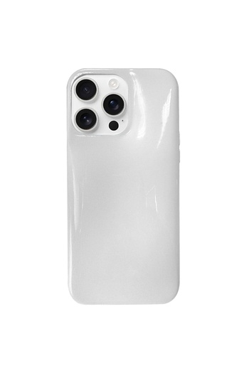 lemontti Puffer iPhone 16 Pro Case with Glossy Finish White