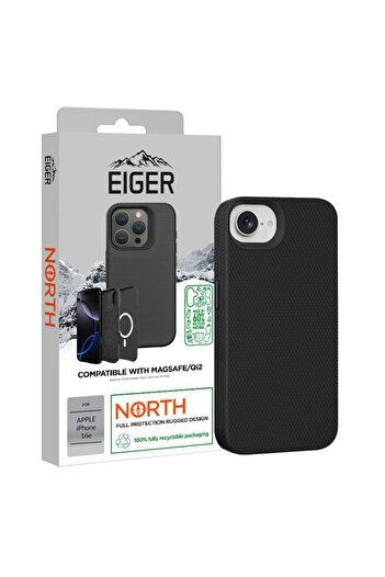 EIGER North Magsafe GRS iPhone 16e Case Black