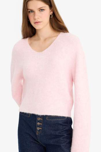 DeFacto Regular Fit V-Neck Sweater F4800Ax25Wn