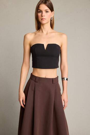 DeFacto Heart Neck Strapless Blouse G4719Ax25Wn