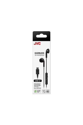 JVC HA-FR17UC-B-U Headphones, Wired, In-Ear, Microphone, USB-C, black