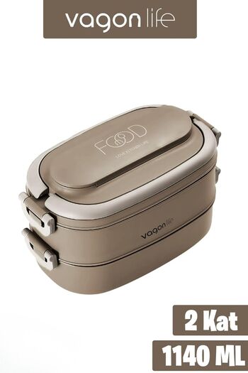 Vagonlife 1140 ml 2 Layer Stainless Steel Bento Lunch Box with Soup Bowl New Generation Expedition Box